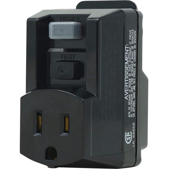 Yellow Jacket Surge Protector 1 Outlet - Circuit Breaker - Black/Yellow Indoor & Outdoor Use, NEC-Compliant