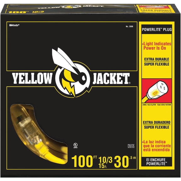 Yellow Jacket 10/3 Contractor Grade Extension Cord - Single Pack