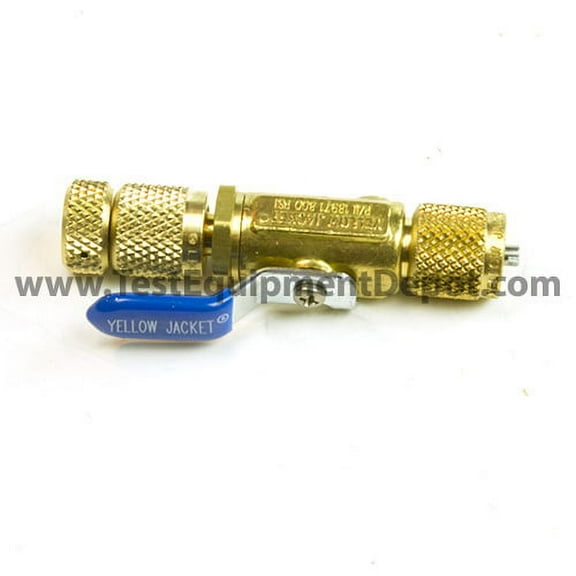 Yellow Jacket 18971 1/4"" Ball Valve Style 3-n-1 Valve & Core Tool. No Side Port