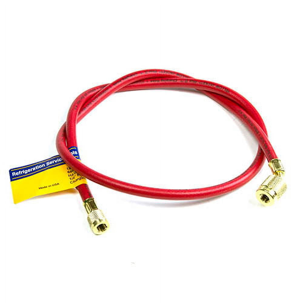 Yellow Jacket 22648 48", Red, Plus II 1/4" Hose w/ Sealright Fitting