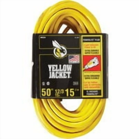 Yellow Jacket 2884 12/3 Heavy-Duty 15-Amp Extension Cord