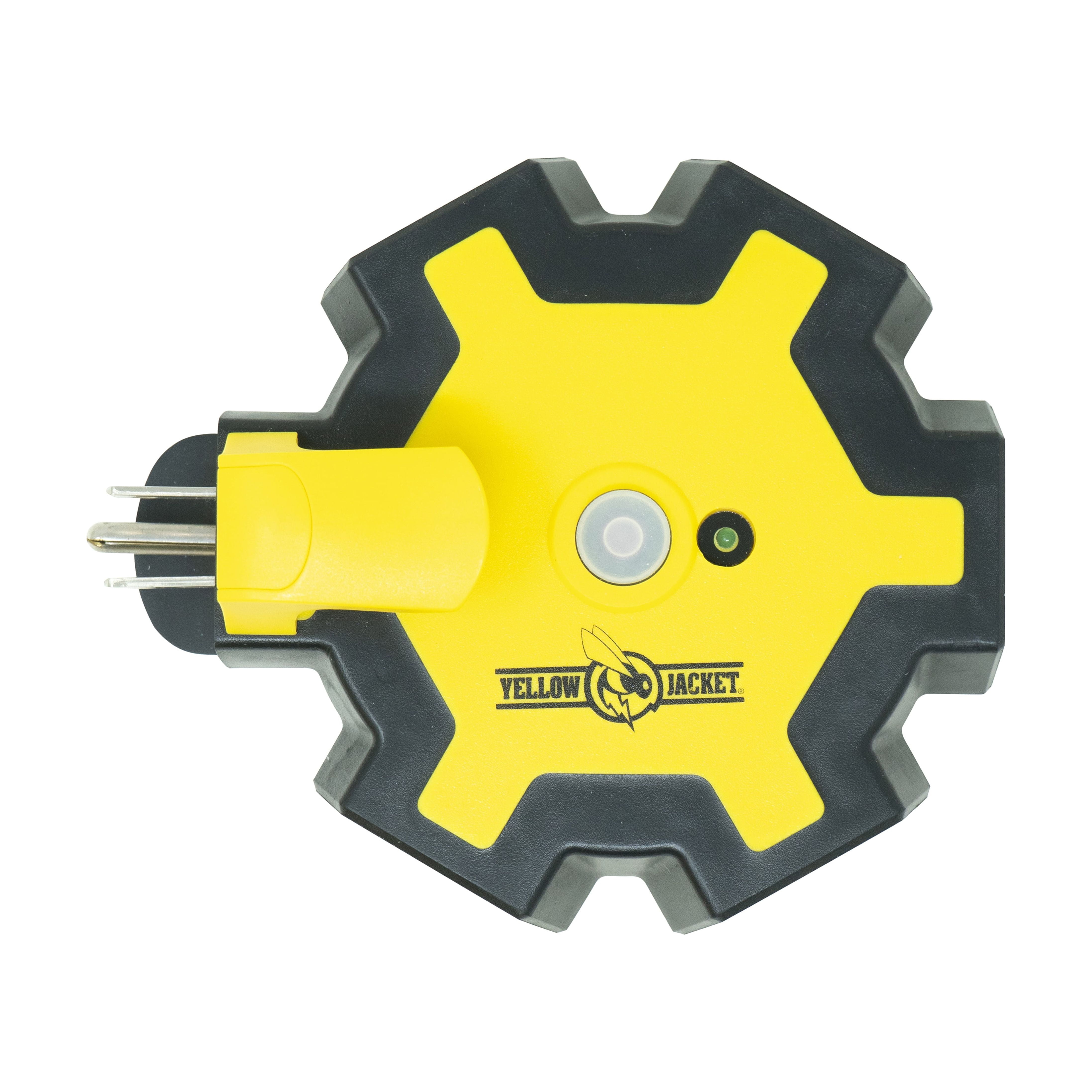 Yellow 30-ft Heavy Duty Outdoor Extension Cord with 5-Outlet Adapter