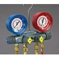 thumbnail image 1 of Yellow Jacket 46091 4-Valve Manifold with 1/2" Vacuum Port, 3/8" Charge, Liquid Gauges, psi, R-22/134A/404A, 1 of 1