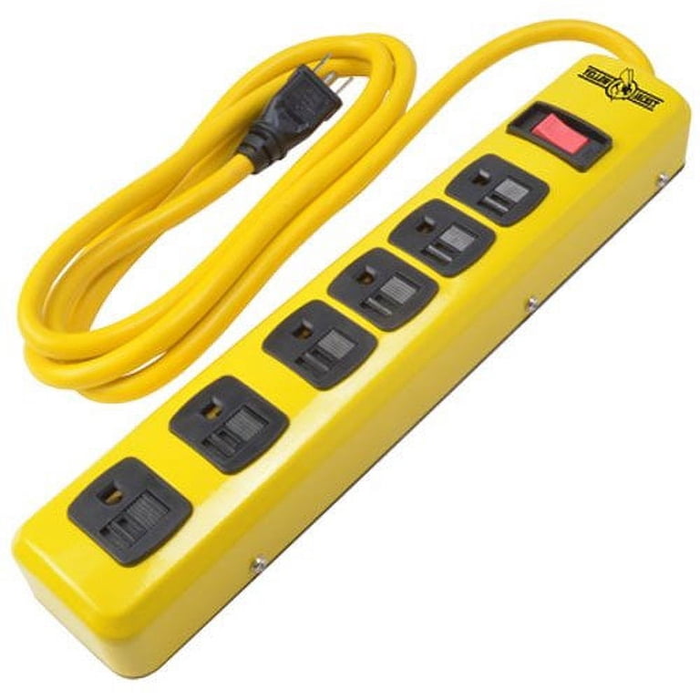 Yellow Jacket 5139N Heavy Duty Metal Power Strip, 6 Outlets, 6 ft