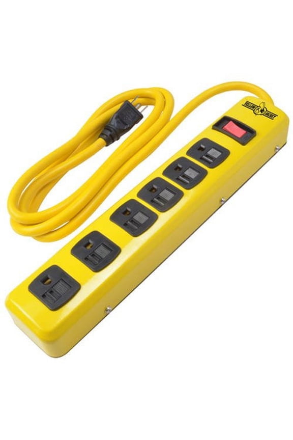 5139N Heavy Duty Metal Power Strip with 6 Outlets And 6 Foot Cord