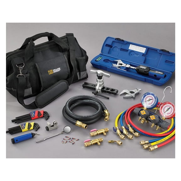 Yellow Jacket 60994 - Deluxe Mini-Split Tool Kit, Adjustable Torque Wrench, R22,