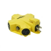 Yellow Jacket 827362 Yellow Outdoor 5-Outlet Adapter Converter
