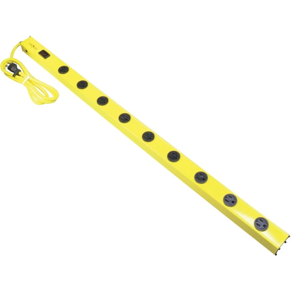 Yellow Jacket 9-Outlet Metal Power Strip - Single Pack