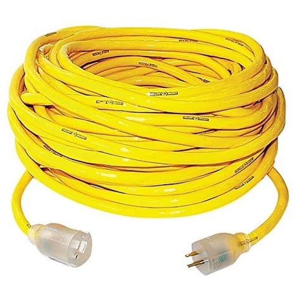 Southwire Yellow Jacket Extension Cord SJTW 10/3 - 15 Amps - 50', Yellow