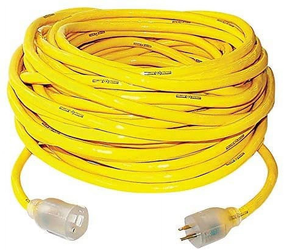 Yellow 50 ft. Outdoor Heavy-Duty Extension Cord with PVC Insulation