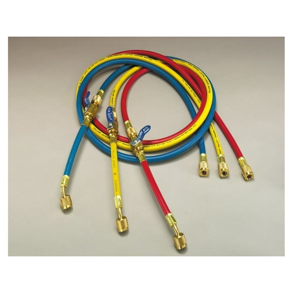 Yellow Jacket Manifold Hose Set,72 In,Red,Yellow,Blue 25986