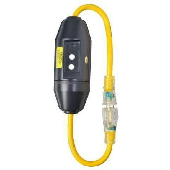 Yellow Jacket In-Line Gfci Cord In-Line 12/3 Sjtw 2 ' 15 Amp 125 V Yellow