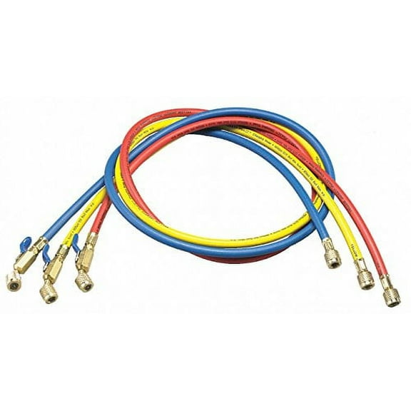 Yellow Jacket Manifold Hose Set, Low Loss, 60 in
