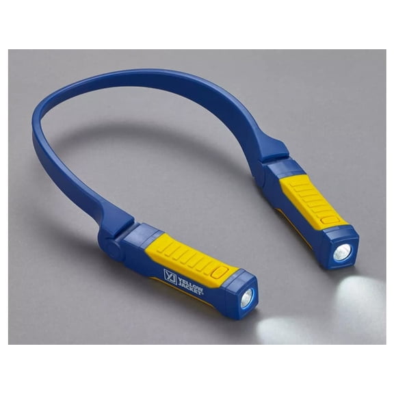 Yellow Jacket Neck Flashlight,Spot,Blue,Plastic,200lm 10990