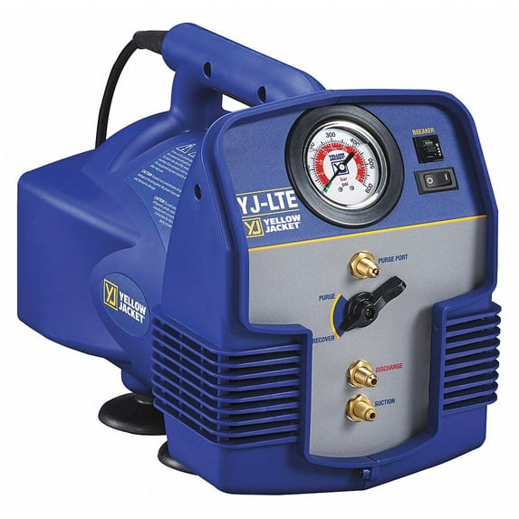 Yellow Jacket Refrigerant Recovery Machine,1/2 HP,115V 95730