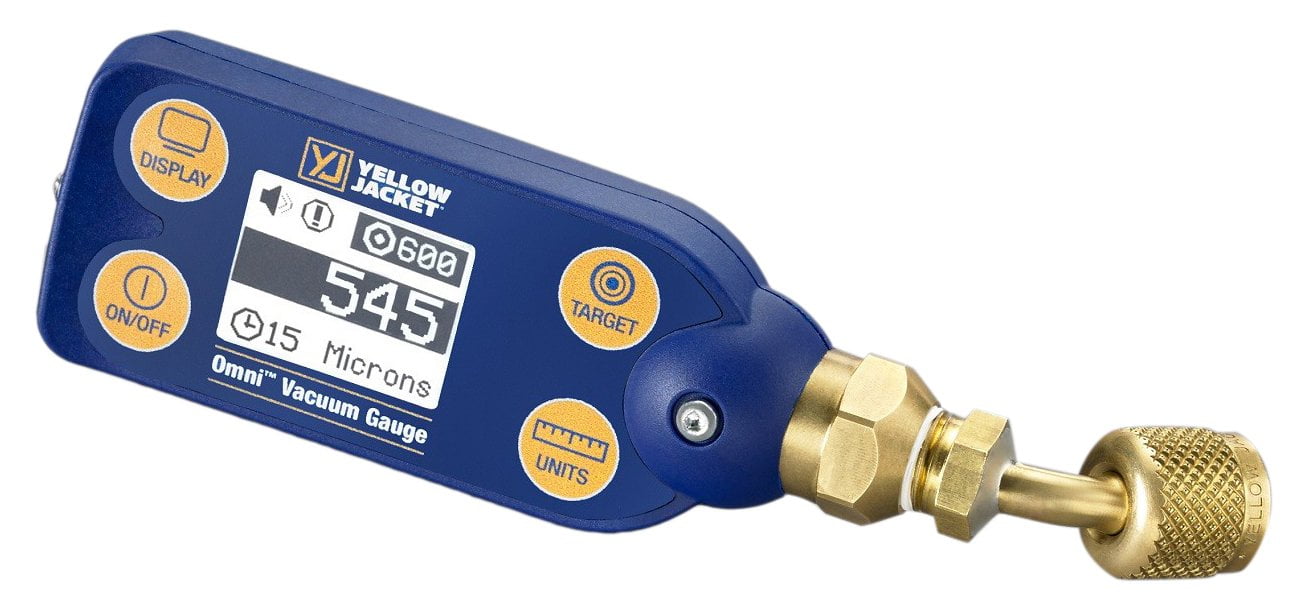 Yellow Jacket Vacuum Gauge, LCD, Brass, Visual 69020