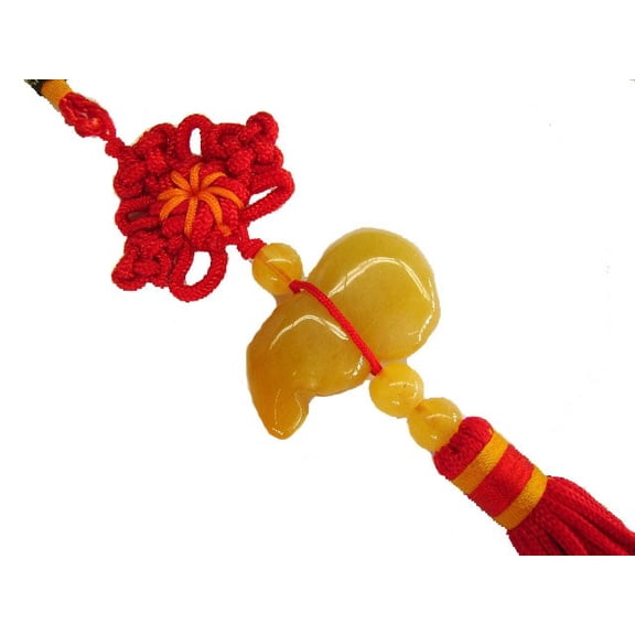 Yellow Jade Wu Lou Charm by Feng Shui Import LLC