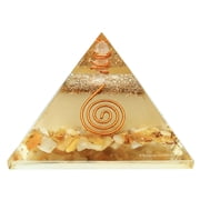 Yellow Jasper Orgone Pyramid Orgonite Crystal Pyramid Glow in Dark