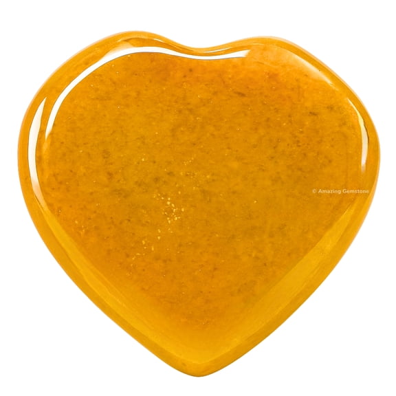 Yellow Jasper Stone Heart - Pack of 2 Crystal Heart Stones