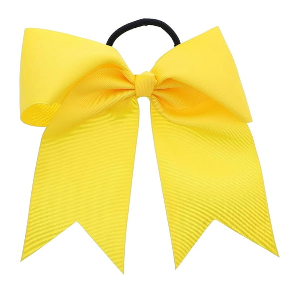 Yellow Jumbo Bow Pony with Tails