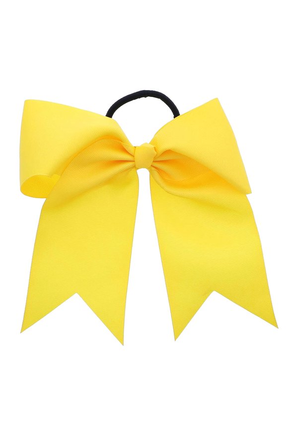 Yellow Jumbo Bow Pony with Tails