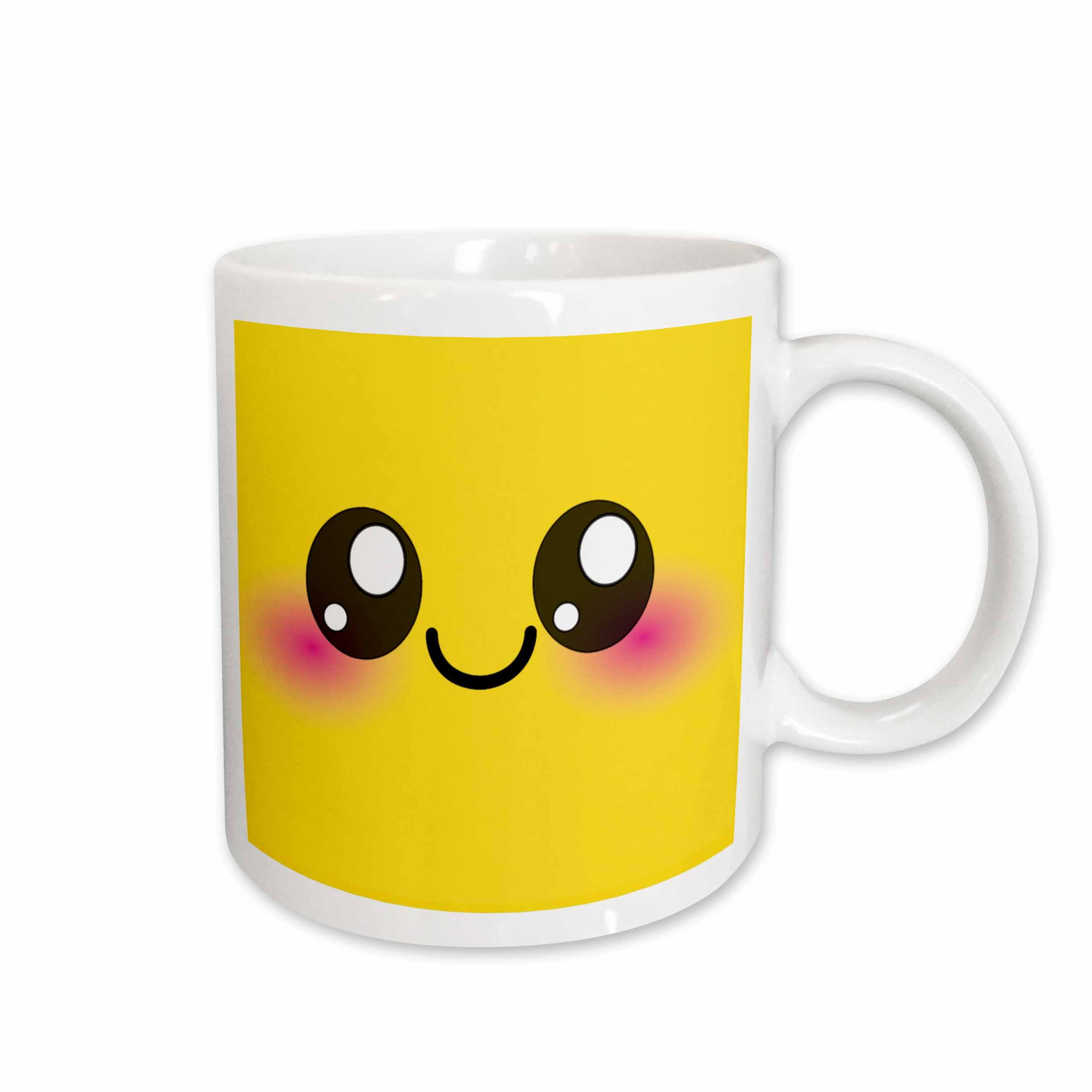 3drose, Yellow Kawaii Smiling Square - Adorable and Cute Cartoon ...