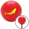 thumbnail image 1 of Yellow Killer Whale Red Shift Knob with M16 x 1.5 Insert Shifter Auto Manual Custom, 1 of 1