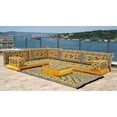 thumbnail image 1 of Yellow L Shaped Sofa Sets for Living Room, Arabic Floor Sofa Set, Terrace Sofa, Moroccan Sofas, Turkish Sofa, Couch Bed, Convertible Sofa, 1 of 4