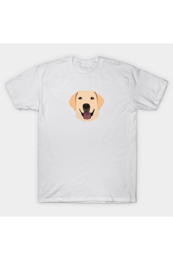 Yellow Lab Dog Cute Labrador Retriever Head Pet Portrait Unisex T-Shirt, for men & women, up to size 5XL