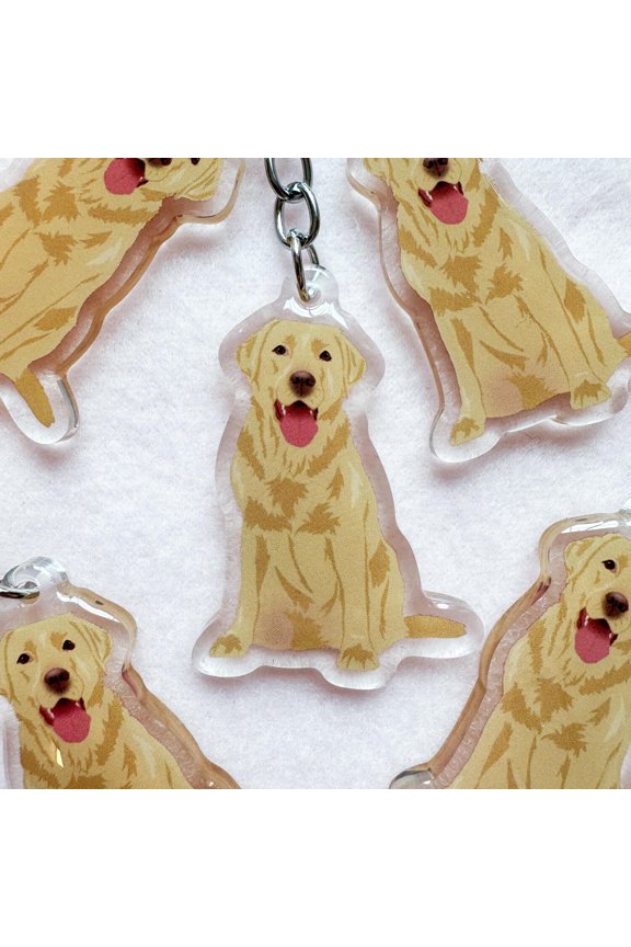 Yellow Lab Keychain, Acrylic Keychain, Dog Keychain, Original Artwork Keychain (1 keychain)