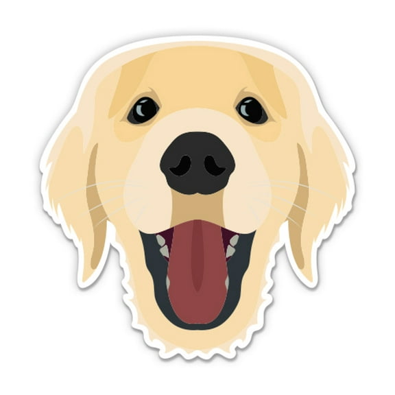 Yellow Lab Labrador Retriever Dog Cute - 3" Vinyl Sticker - For Car Laptop Water Bottle Phone - Waterproof Decal