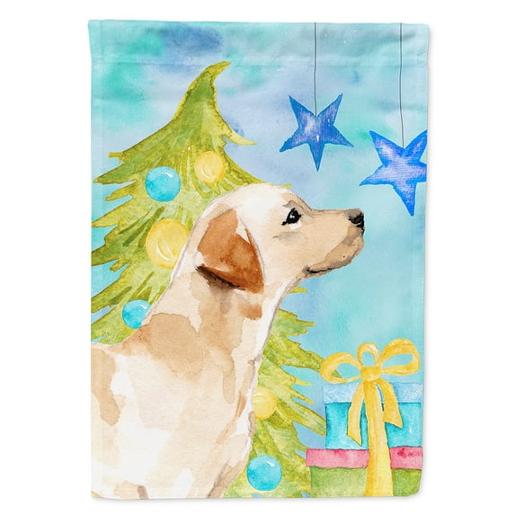 Yellow Labrador #2 Christmas Flag Canvas House Size