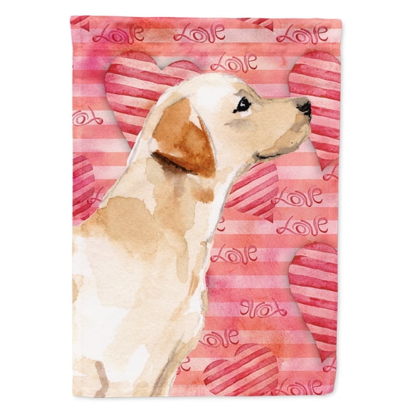 Yellow Labrador 2 Love Garden Flag