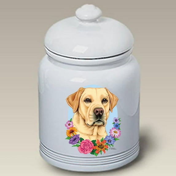 Yellow Labrador - Best of Breed Ceramic Doggie Treat Jar