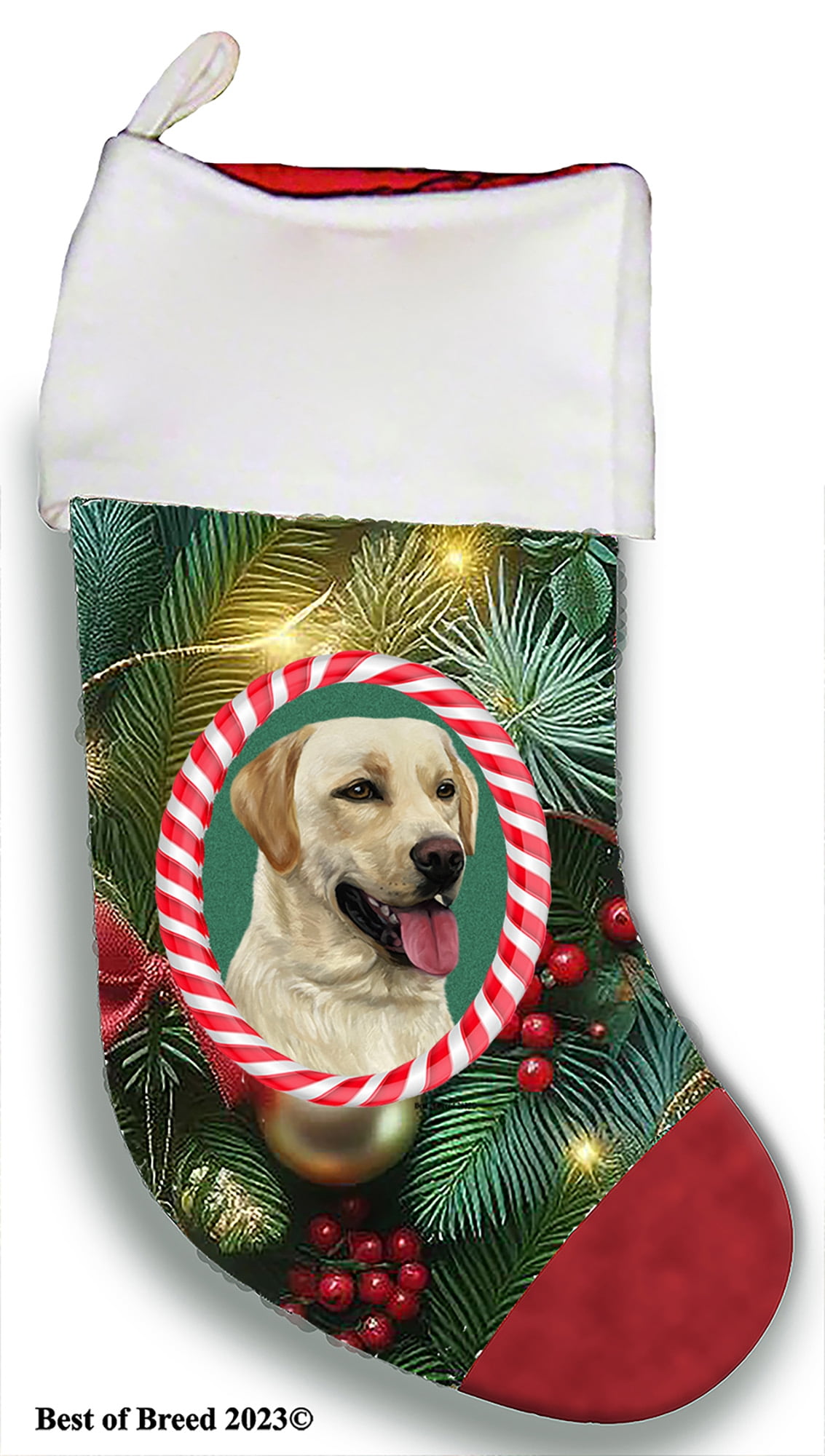 Yellow Lab Stocking Yellow Labrador - Best of Breed Christmas Stocking 13.5