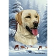 thumbnail image 1 of Yellow Labrador - Best of Breed  Winter Wonderland House Flag, 1 of 1