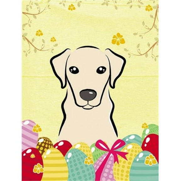 Yellow Labrador Easter Egg Hunt Flag Garden