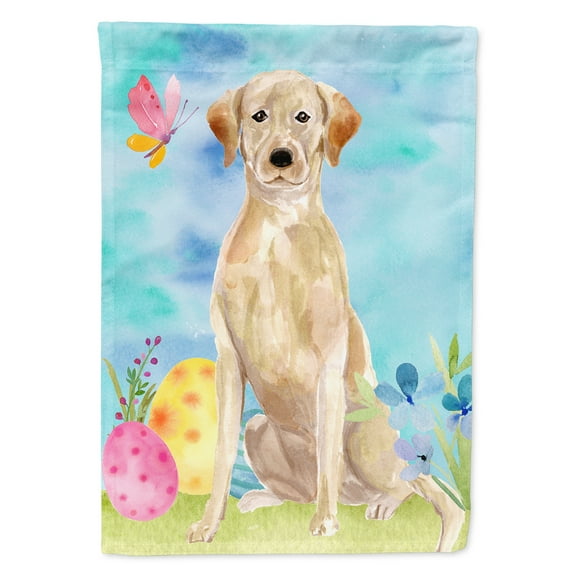 Yellow Labrador Easter Garden Flag