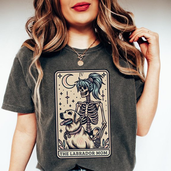 Yellow Labrador Lab Mom Tarot Card Fall Retriever Dog Mama T-Shirt