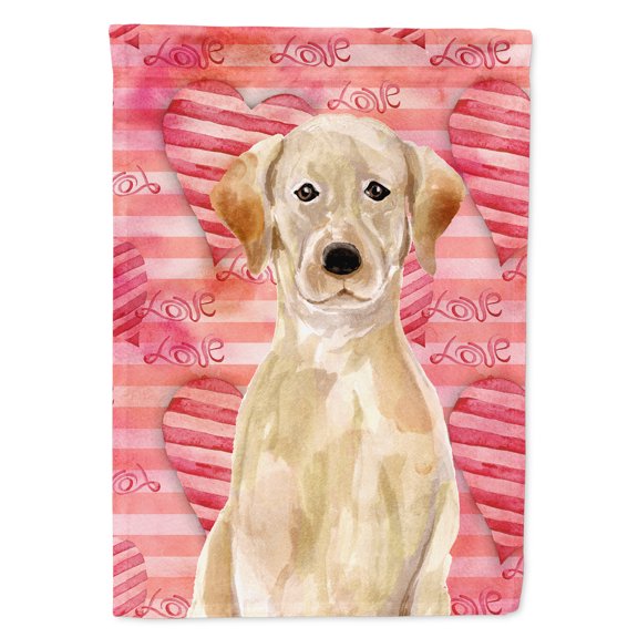 Yellow Labrador Love Garden Flag