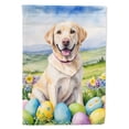 thumbnail image 1 of Yellow Labrador Retriever Easter Egg Hunt House Flag 28 in x 40 in, 1 of 7
