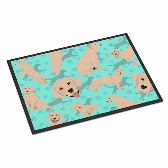 Yellow Labrador Retriever Indoor or Outdoor Mat 24x36 36 in x 24 in