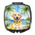 thumbnail image 1 of Yellow Labrador Retriever Luau Compact Mirror 2.75 in x 3 in, 1 of 4