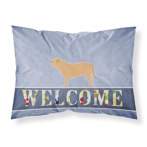 Yellow Labrador Retriever Welcome Fabric Standard Pillowcase