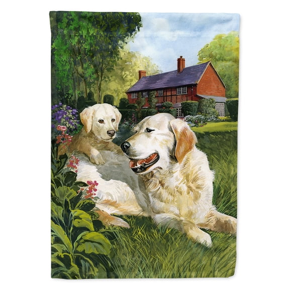 Yellow Labradors by Don Squires Flag Canvas House Size