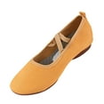 thumbnail image 1 of Yellow Ladies' Canvas Dance Shoes With Mid Heel And Full Coverage For Practice Comfort, 1 of 9