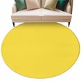 thumbnail image 1 of Yellow Large Area Rugs for Bedroom Living Room, Soft Non Slip Carpet Bedside Rug, Pure Yellow Round Floor Cover Kitchen Accent Rug 6' for Dining Room/Office, 1 of 9