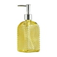 thumbnail image 1 of Yellow Large Capacity Glass Soap Dispenser Refillable Hand Soap Pump Bottle For Bathroom Kitchen 500Ml Glass Bottle With Pump For Body Wash Shower Gel 7.68X2.95X2.95 Inches, 1 of 6