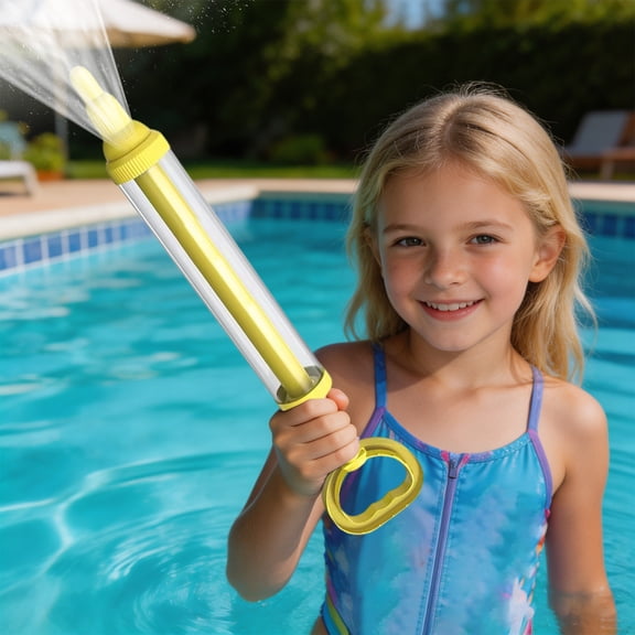 Yellow Large Capacity Pull-Out Scatter Water Blaster, High Pressure Squirter Gun for Summer Outdoor Pool Beach Water Fight, Sturdy Spray Toy for All Ages