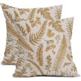 thumbnail image 1 of Yellow Leaf Plant Pillow Covers 18X18 Inch Set of 2 Tropical Fern Herbs Botanical Leaves Floral Decorative Pillow Cases Vintage Cushion Case Farmhouse Home Decor for Couch Sofa Porch Outdoor, 1 of 6